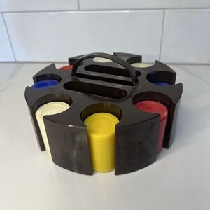 Antique Clay Poker Chip Set 185 CT. Plus 70 Non Clay.‎ See Pic.s